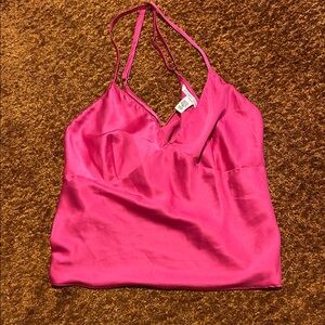 Victoria's Secret Fuchsia Satin Chemise